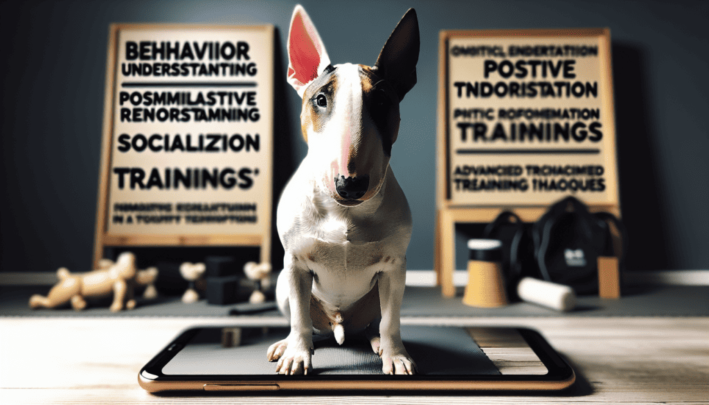image showing miniature bull terrier training