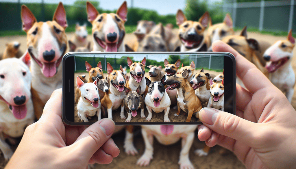 image showing miniature bull terrier socialization